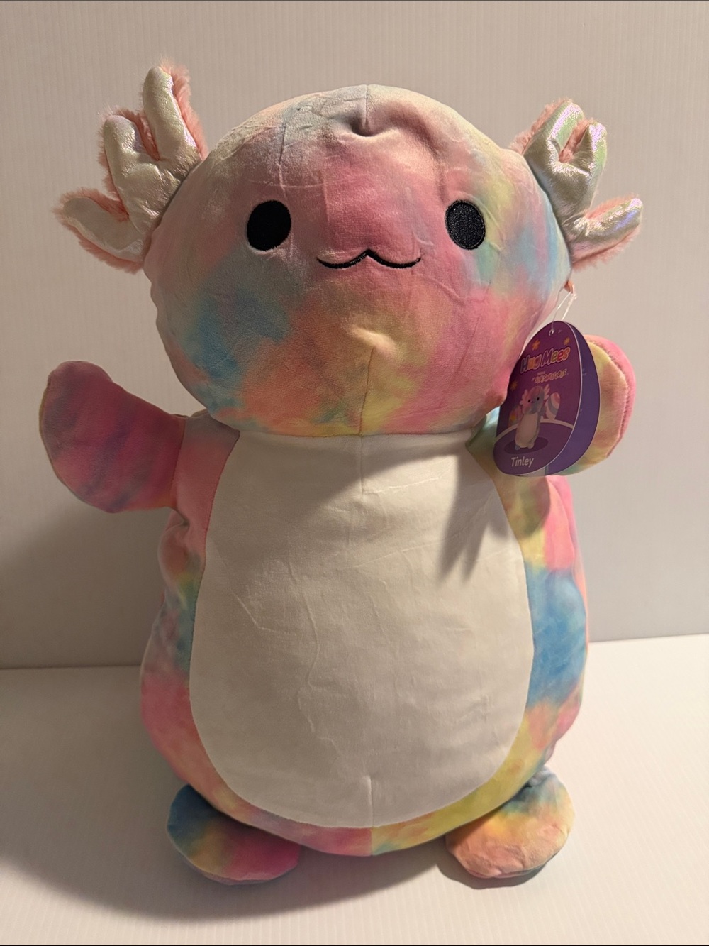 Squishmallows Hug Mees - Tinley Rainbow Axolotl Plush - Multicolor